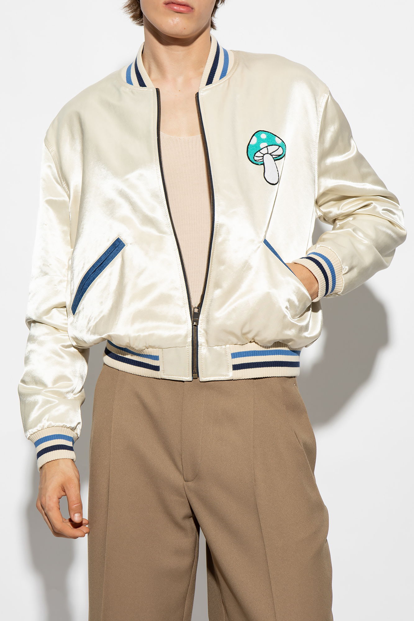 Gucci reversible cheap bomber jacket